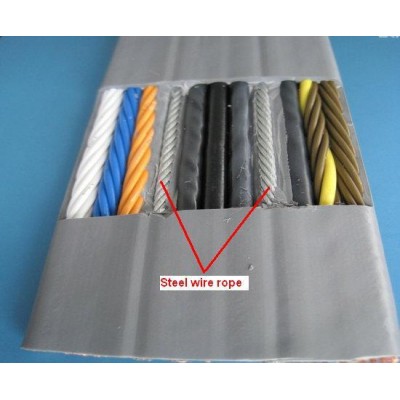 Copper Conductor Rubber Sheath Elevator Flat Traveling Cable